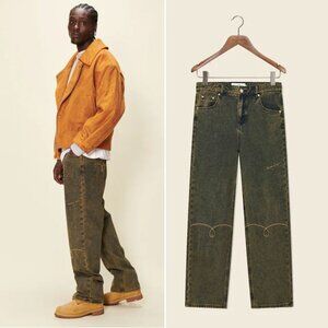 House of Sunny Men's Courtyard Straight JEANS Size 3XL 40" x 32" Waist Clay NEW